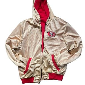 49ers reversible zip up sweatshirt hoodie